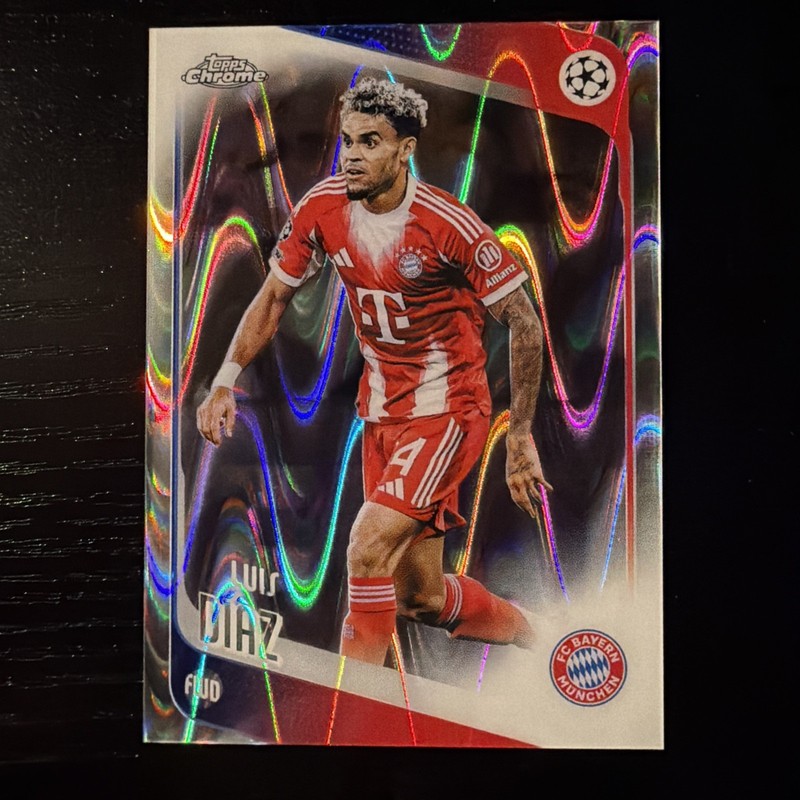 2025-2026 Topps Chrome Luis Diaz Raywave Refactor 179 Bayern Munich