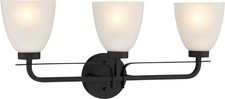 Minka Lavery 2883-66A Kaitlen Etched White Glass Bath Vanity Wall Mount, 3-Light