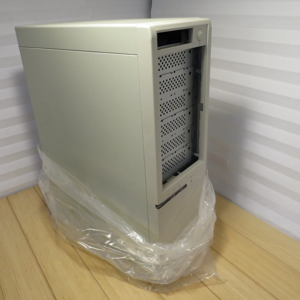NOS Big AOpen Beige Vintage Retro Sleeper AT BG08 Steel Tower Case w/ 250W PSU - Image 3 of 4