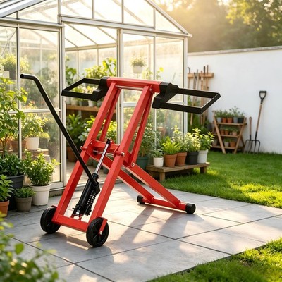 Hydraulik Rasenmäherheber Rasentraktor Lift 3-Fach Höhenverstellbar Max 227kg DE