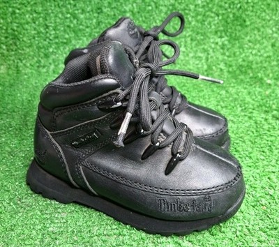 Timberland Euro Sprint Toddlers Black / Black SZ 1.5 Child A13HS Boots 