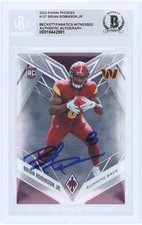 Brian Robinson Jr. Commanders Signed 2022 Panini Phoenix #127 BAS Rookie Card