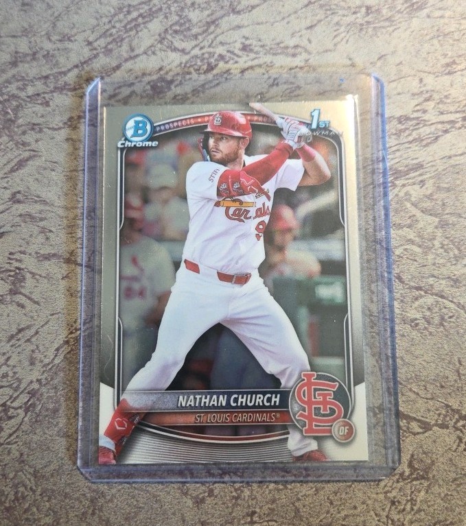 2025 Bowman Chrome Prospects Nathan Church #BCP-192 (RC)