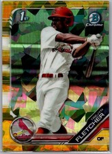 2019 Bowman Chrome Draft Sapphire Gold /15 Trejyn Fletcher #BDC-174 Cardinals