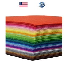 Durable 1mm Thick Felt Fabric Sheets - 42 Assorted Colors for Crafters