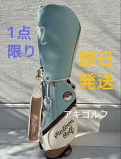 MALBON GOLF Caddy Bag Caster Type Light Blue White 5way w/Hood Cover JP