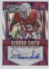 2015 Prizm Collegiate Draft Picks Purple Flash 27/30 Derron Smith #175 Auto m2c