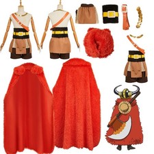 Anime Elbaph Luffy Cosplay Costume Halloween Luffy Leather Outfit with Cloak set