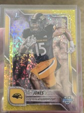 2025 Bowman Chrome University Matt Jones #101 Yellow Mini-Diamond 037/350