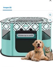 TASDISE Portable Pet Playpen Foldable Tent Kennel Crate Medium 32x25 Dog Cat