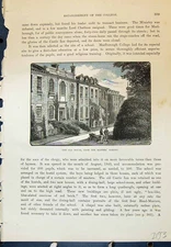 Original Old Antique Print House Masters Garden Marlborough Cassell C1882 19th