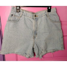 VTG 90s Gitano Denim Jean Shorts Cut Off Frayed Grunge Light Wash Size 16 Flaw