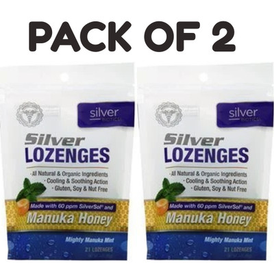 American Biotech Labs Silver Biotics Silver   Mint   21 Lozenges (Pack of 2)