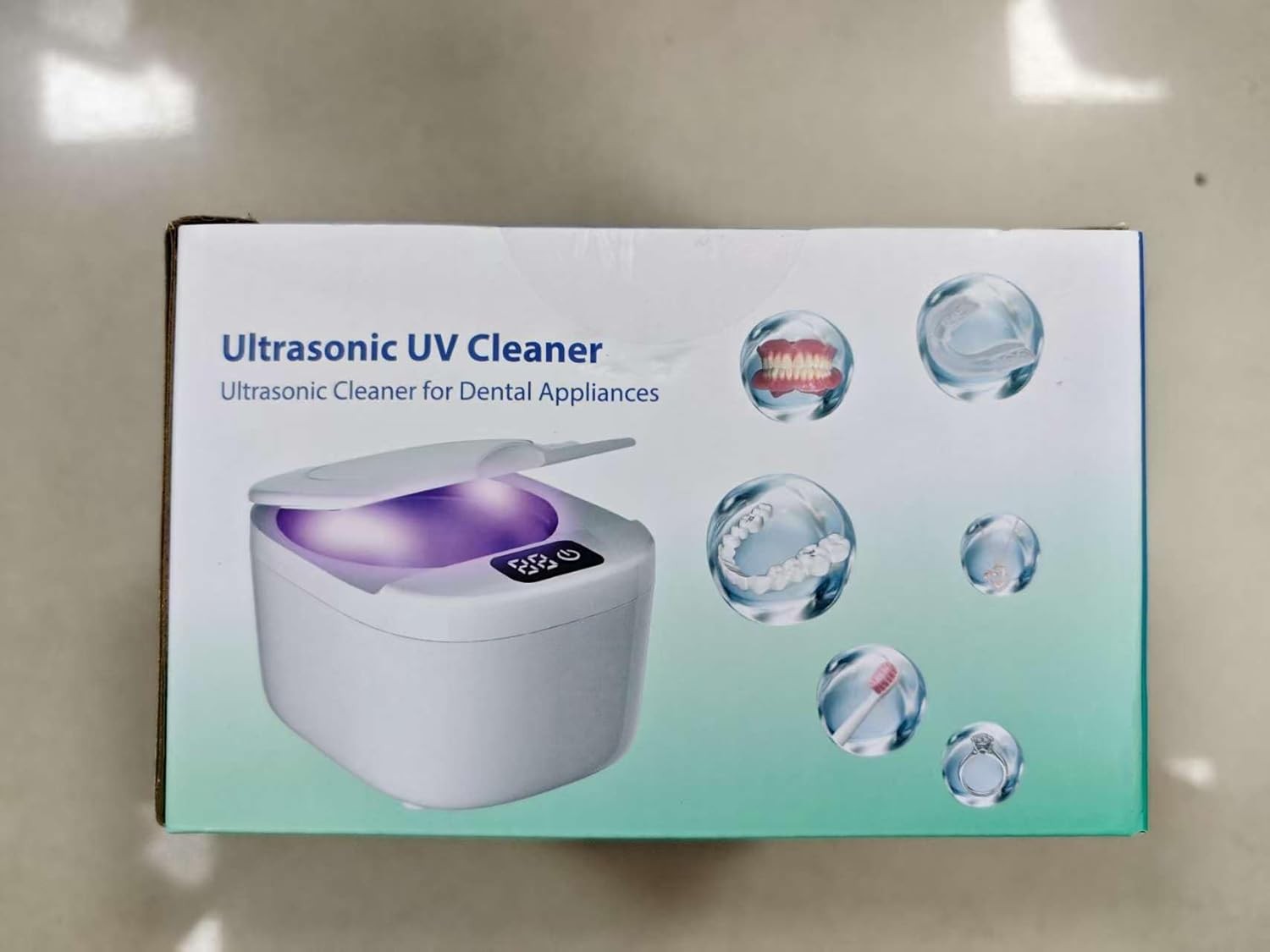 Ultrasonic Retainer Cleaner Machine - 45kHz for Dentures, Mouth Guards, Aligners
