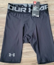 Mens NWT Under Armour Black HG 2.0 Compression Long Shorts Small