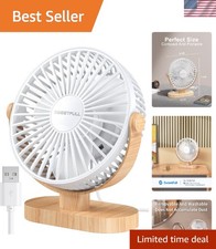 Quiet 6.5 Inch USB Desk Fan with 360  Adjustment - Perfect for Home  Travel