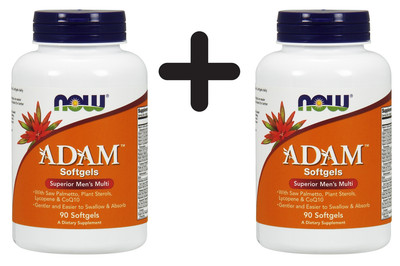 2 x NOW Foods ADAM Multi-Vitamin for Men Softgels - 90 softgels (305,28 EUR/kg)