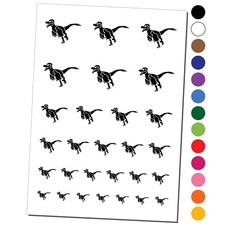 Velociraptor Dinosaur Running Temporary Tattoo Water Resistant Set Collection