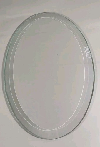 Oval Clear Glass Beveled Edges Size 9" X 6" Crafting Glass Blank's