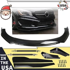 For Mercedees-Benz Front Bumper Lip Splitter Spoiler Body Kit Side+Skirt