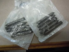 3/8-16 x 2-1/2" Carbon Steel Plain Finish Hanger Bolt. 2 packs of 5. 10 total