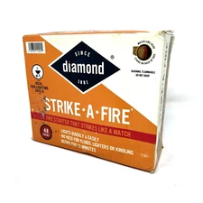Diamond Strike-A-Fire 48 Count FIRESTARTERS - Large BBQ Match - Weight 3lbs