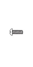 4-40 x 3/8" Round Head Screw Slotted Nylon Fastener S12044