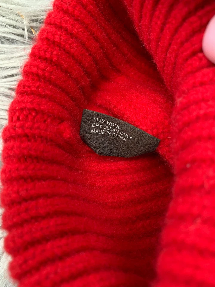 COLE HAAN 💯 Bonito Gorro Rojo Lana Niños Niñas Pequeño Ver Medidas Foto 3 de 4