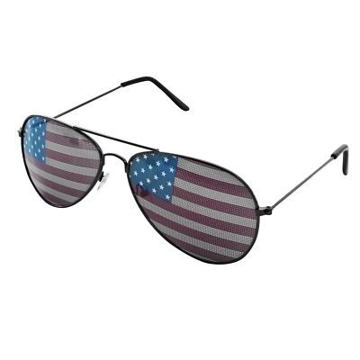 American USA Flag Design Metal Frame Aviator Unisex  display picture 2