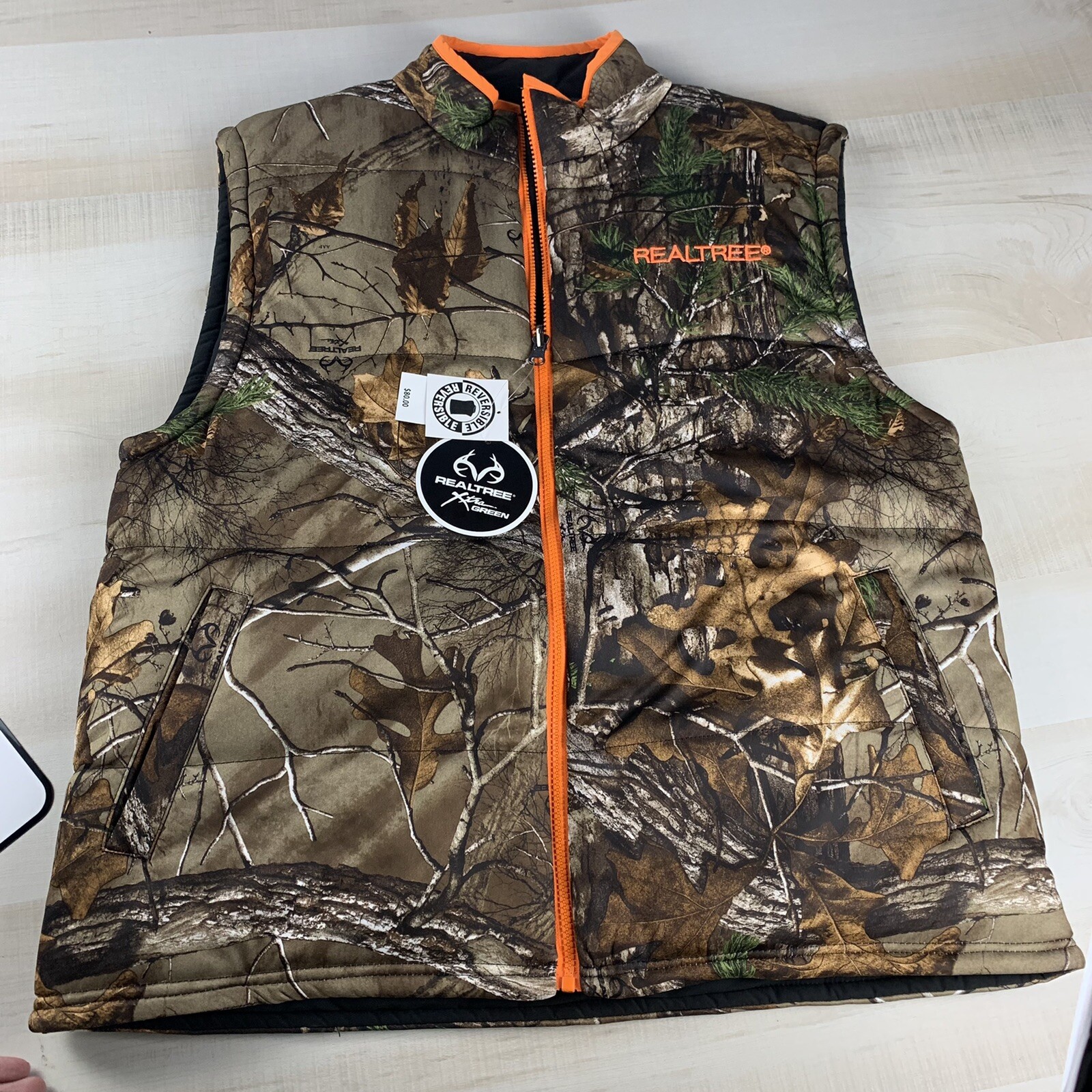 Realtree Vest Men's Size L Reversible 