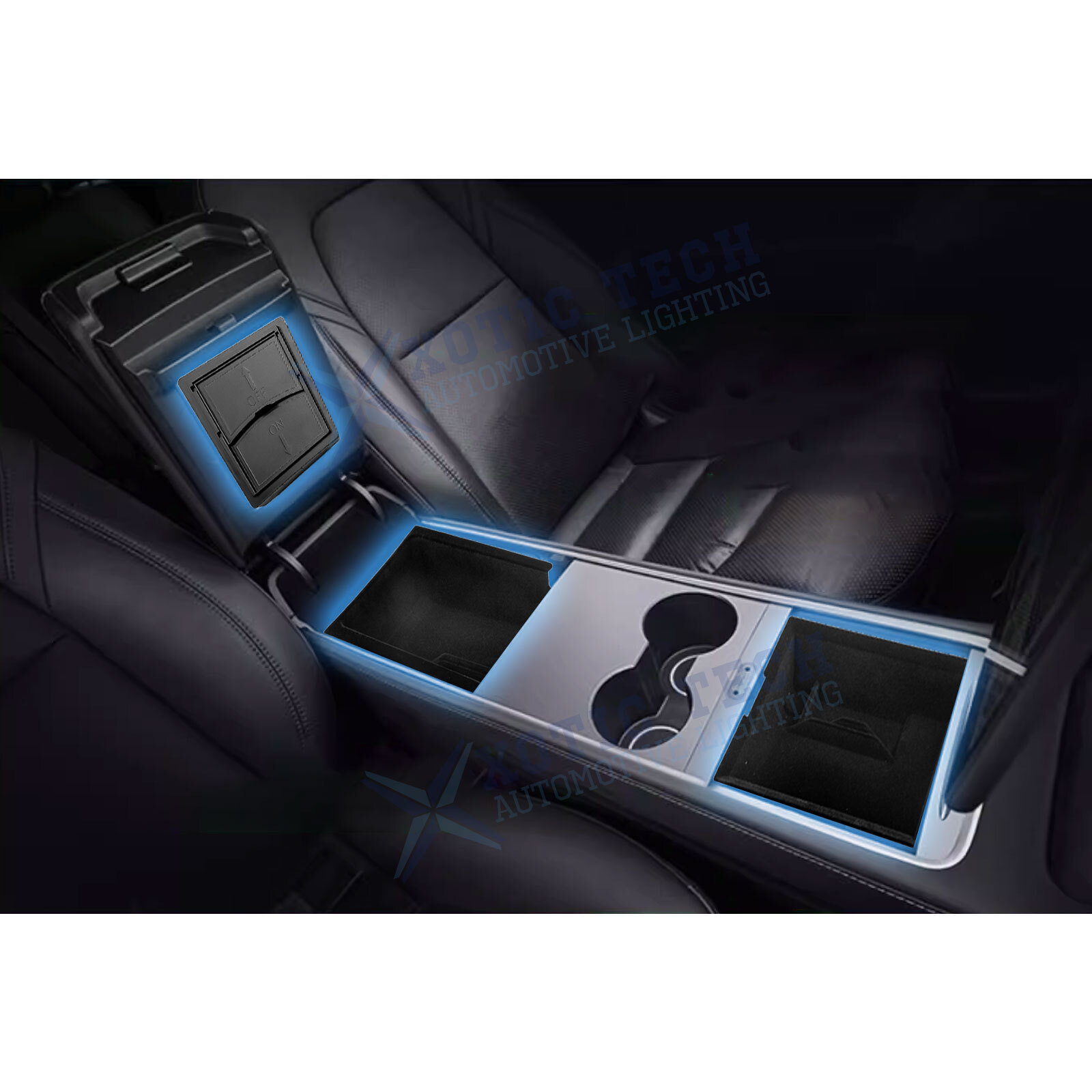 3 X Center Console Armrest Tray Organizer Container Drawer For Tesla 3-x-center-console-armrest-tray-organizer-container-drawer-for-tesla