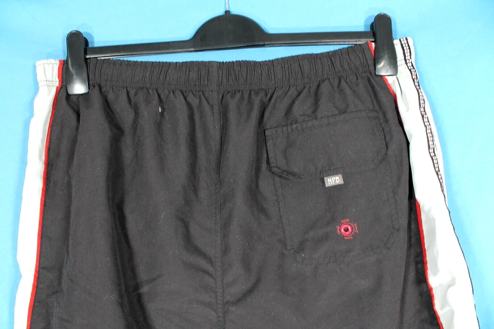 NWT NEWPORT BLUE Black STRIPED SIDE Elastic Waist LINED SWIM TRUNKS SHORTS XXL - Image 4 of 4