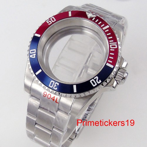 Edelstahl 40mm 20Bar Uhrengehäuse Armband drehbare Lünette passend für NH35 ETA2824 Uhrwerk - Bild 2 von 12