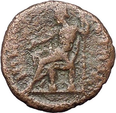 SEPTIMIUS SEVERUS Rare Ancient Roman Coin Jupiter  Zeus enthroned  i48559
