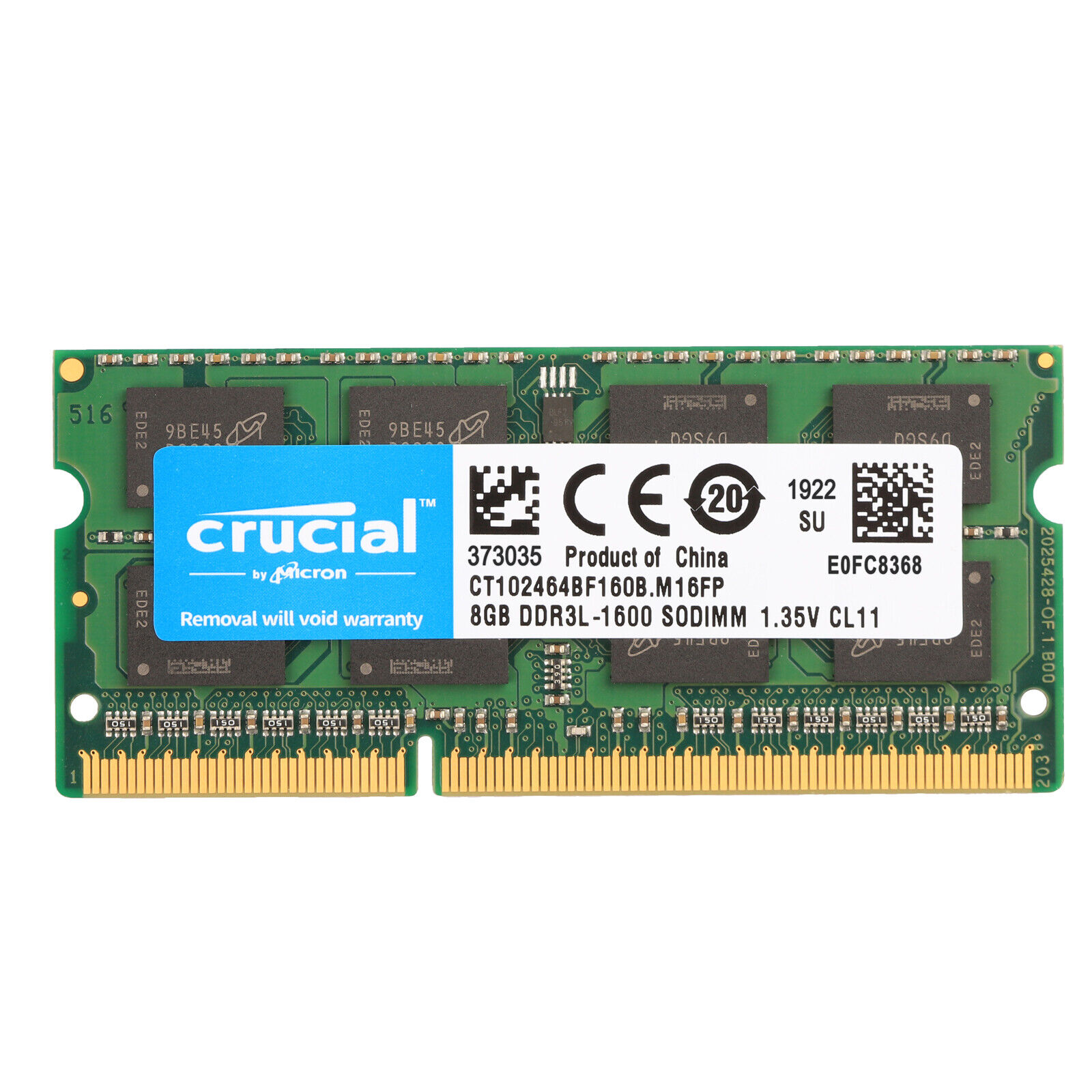 8gb Crucial Laptop Ram Memory Ddr3 1600 1 35v Sodimm Ctbf160b Y16f For Sale Online Ebay