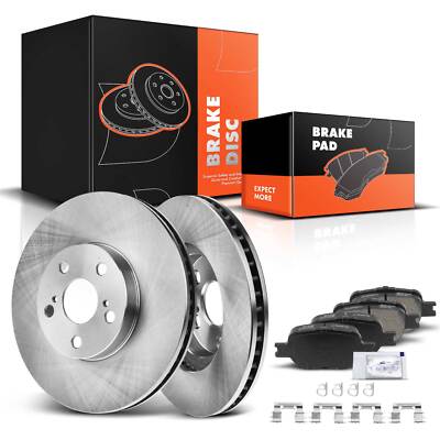 Front Side Disc Brake Rotors and Ceramic Brake Pads for Scion tC Toyota Celica