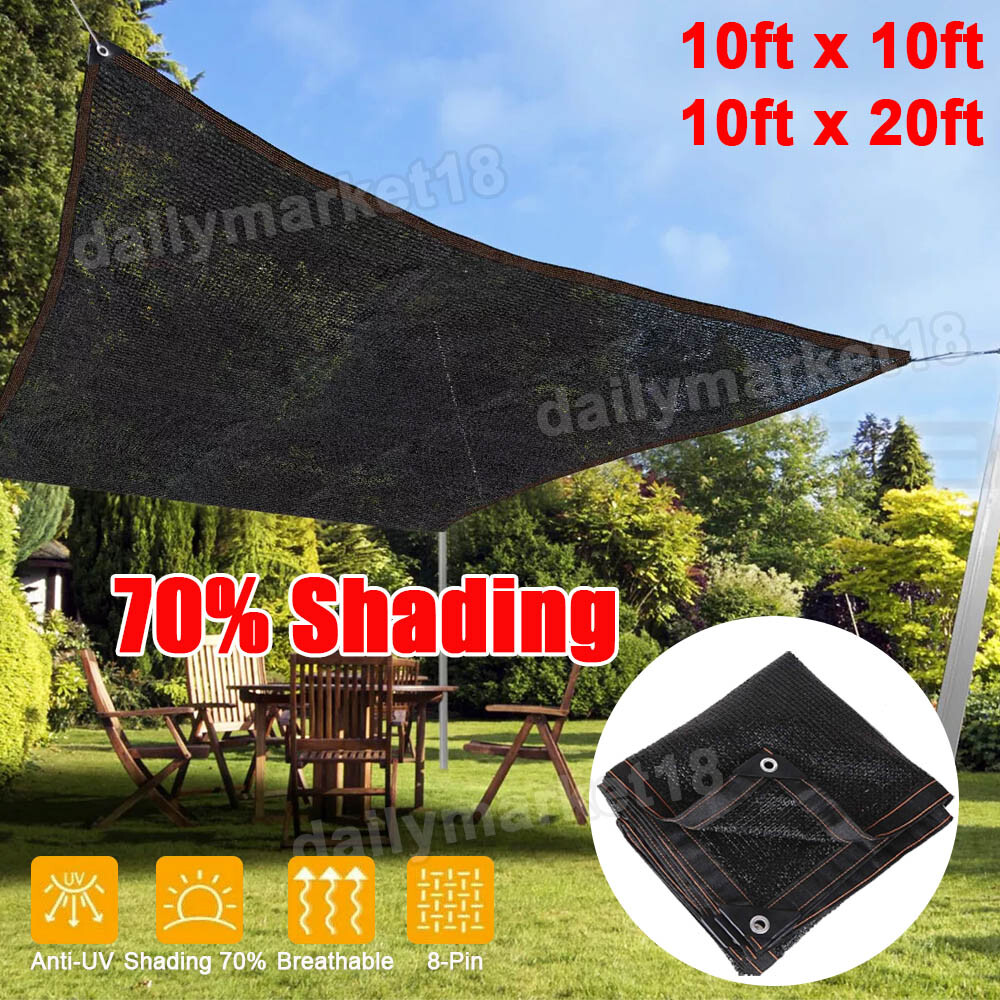 AntiUV Sun Shade Net Awnings 70 Sun Shelter Garden Patio Sunblock