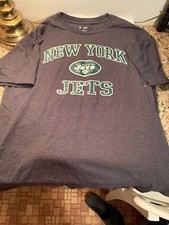 New York Jets NFL TEAM APPAREL T-Shirt Size L New No Tags Joe Namath Big Apple