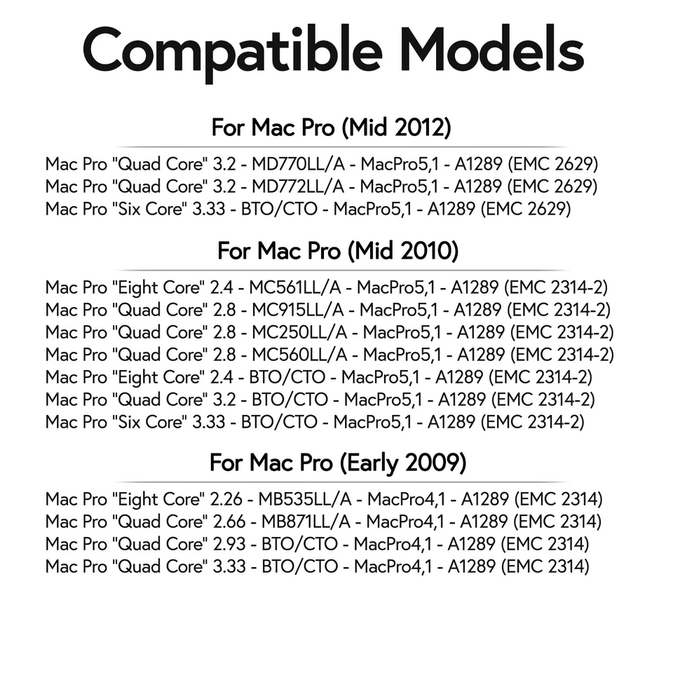 32GB KIT 4X 8GB PC3-8500 REGISTERED APPLE Mac Pro MacPro4,1 MB535LL/A MEMORY RAM - Image 4 of 4
