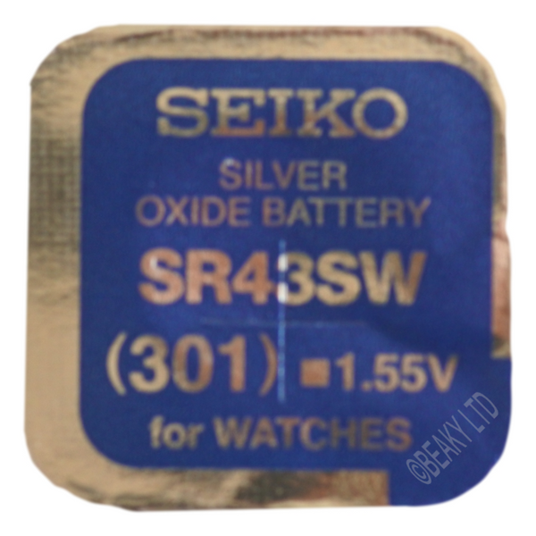 Genuine Seiko Sb-a8 301 Sr43sw Silver Oxide Watch Battery 1.55v 1-pack for  sale online | eBay