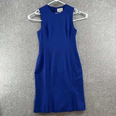 Canvas By Lands' End Women's Wool Dress Size 10 Blue Sleeveless Zip Closure  | eBay