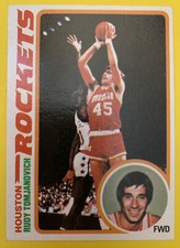 1978-79 Rudy Tomjanovich #58 topps Houston Rockets Basketball card NBA Vintage