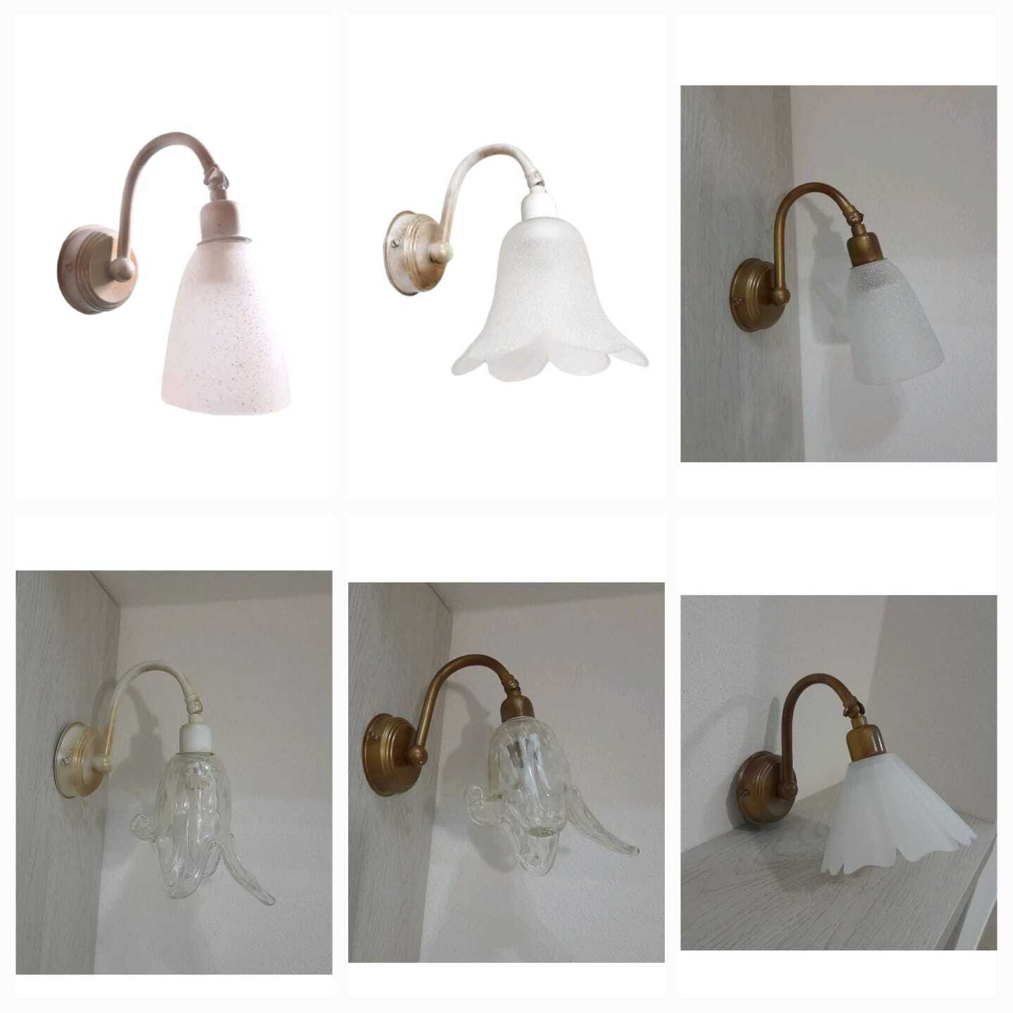 Illuminazione Classica Specchio Bagno Camera Parete 1 Luce Vetro