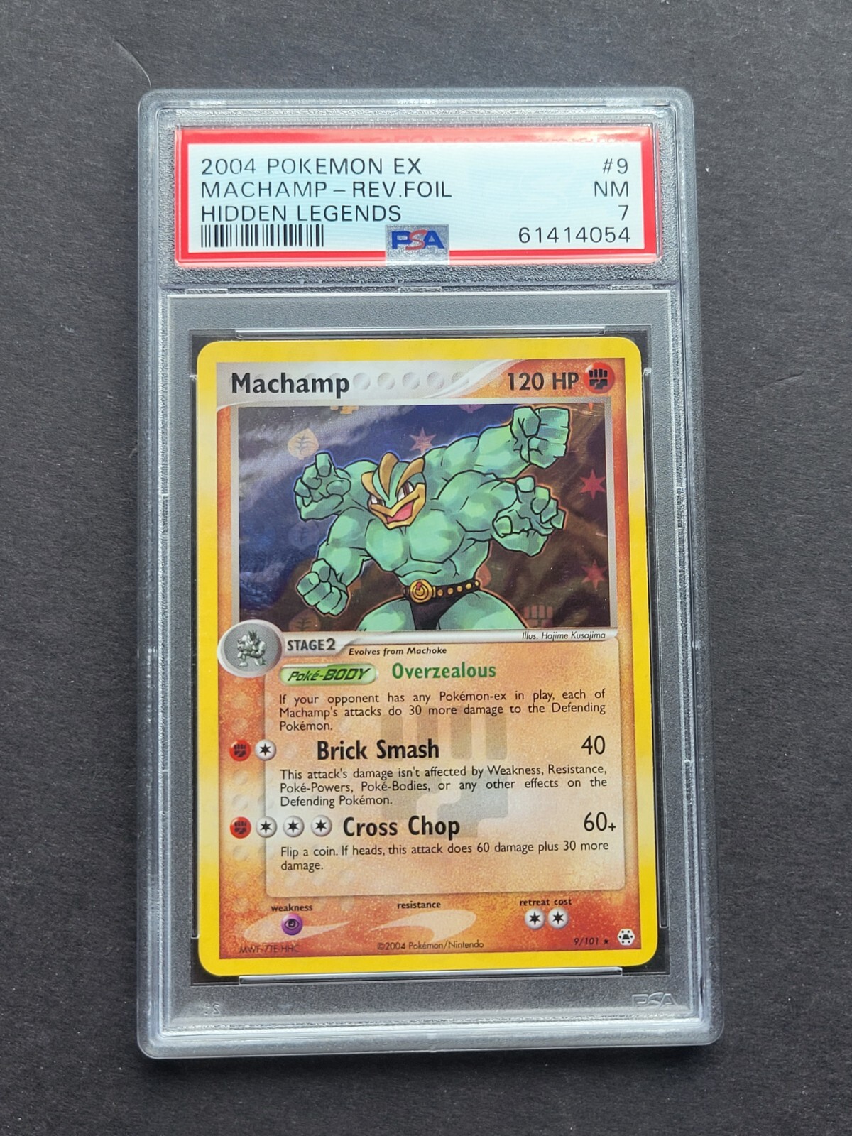 Pokemon PSA 7 MACHAMP 9/101 - EX HIDDEN LEGENDS REVERSE HOLO - NEAR MINT