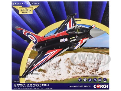 EUROFIGHTER TYPHOON FGR4 AIRCRAFT ''BLACKJACK'' RAF 1/48 DIECAST BY CORGI AA29003