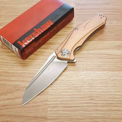 Kershaw Natrix XL Frame Folding Knife 3.75'' D2 Tool Steel Blade Copper Handle