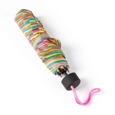 PAPER DESTINY rainbow pinstripe umbrella NWT