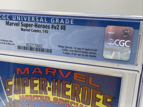 Marvel Super Heroes #8 CGC 9.6 1991 Winter Special 1st Squirrel Girl Appearance - Picture 4 of 7