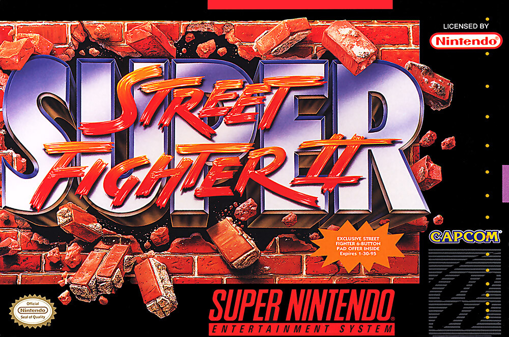 Super Street Fighter II SNES BOX ART Premium POSTER MADE IN