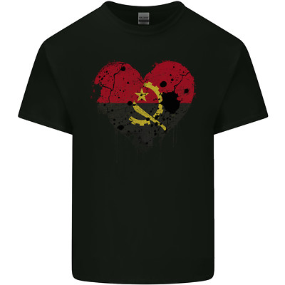 Liebe Angola Flagge Angolan Tag Fußball Kinder T-Shirt Kinder